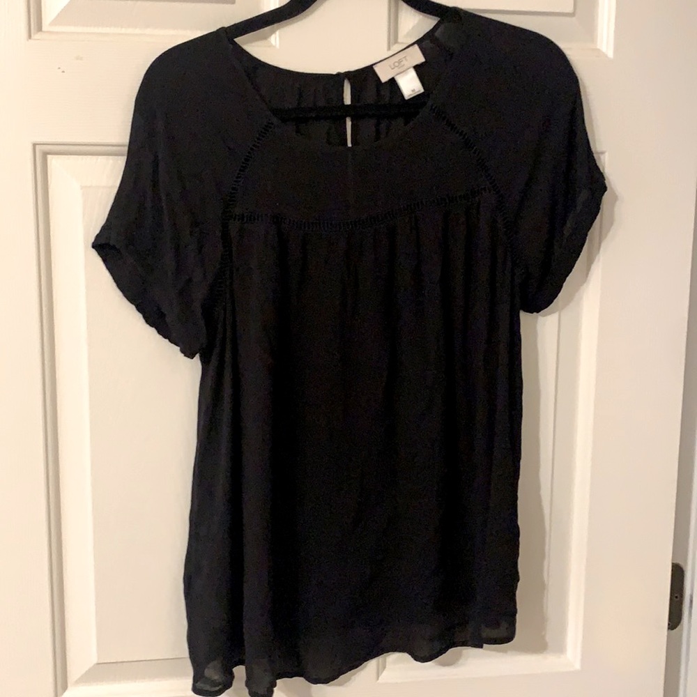 Black loft t shirt blouse